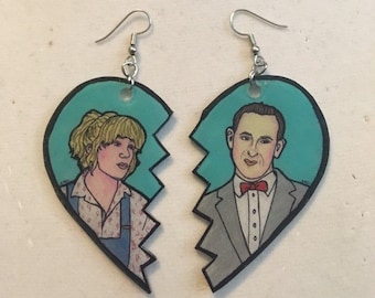 Pee-Wee's Big Adventure Earrings ~ Tim Burton ~ DeadlyDinks ~ Shrink Plastic Jewelry ~ Cult ~ Fun ~ Weird ~ True Love ~ 80's ~ Danny Elfman