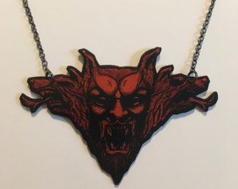 Dracula Necklace ~ Love Never Dies ~ Vampire ~ Gothic ~ Horror ~ Romantic ~ Shrinky Dinks ~ Shrink Plastic ~ Deadly Dinks ~ Horror Jewelry