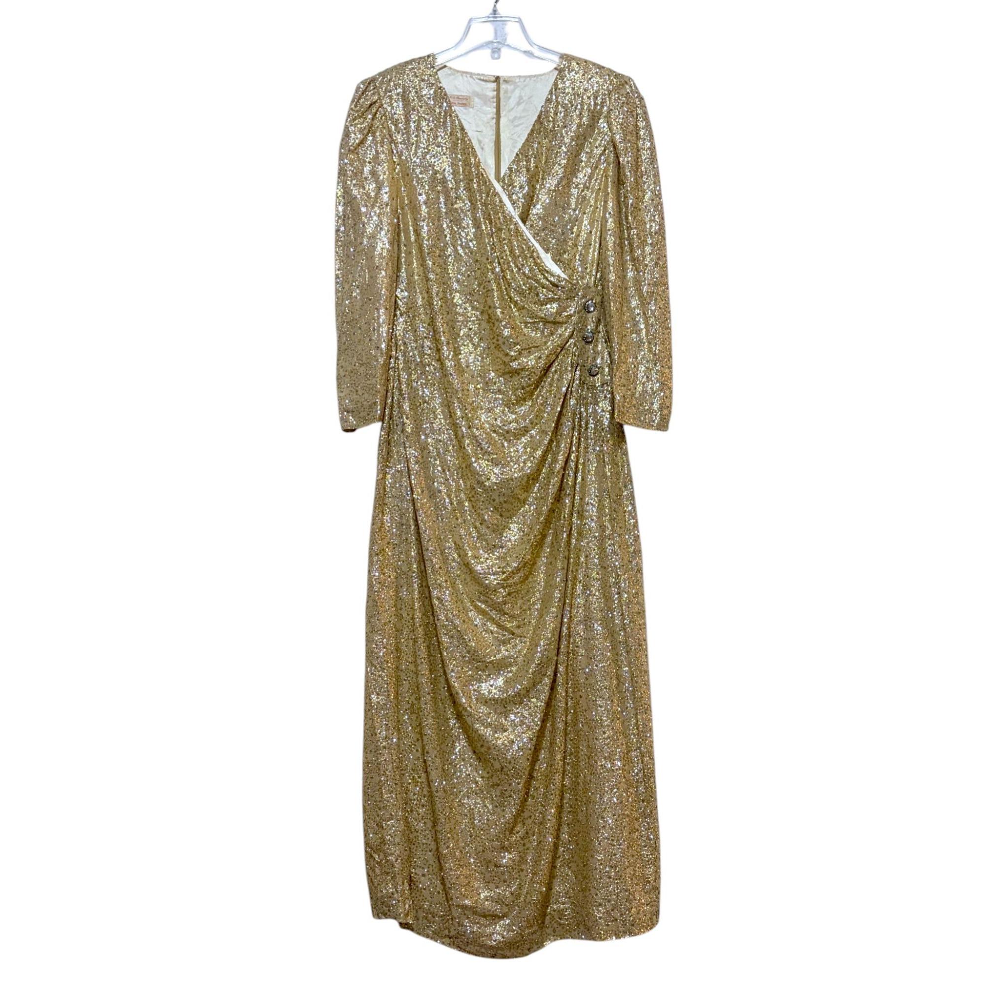 70s Gold Lame Dress - Etsy