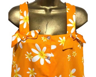 Vintage Hawaiian MuuMuu: 60s Waltah Clarke Sleeveless Midi Dress