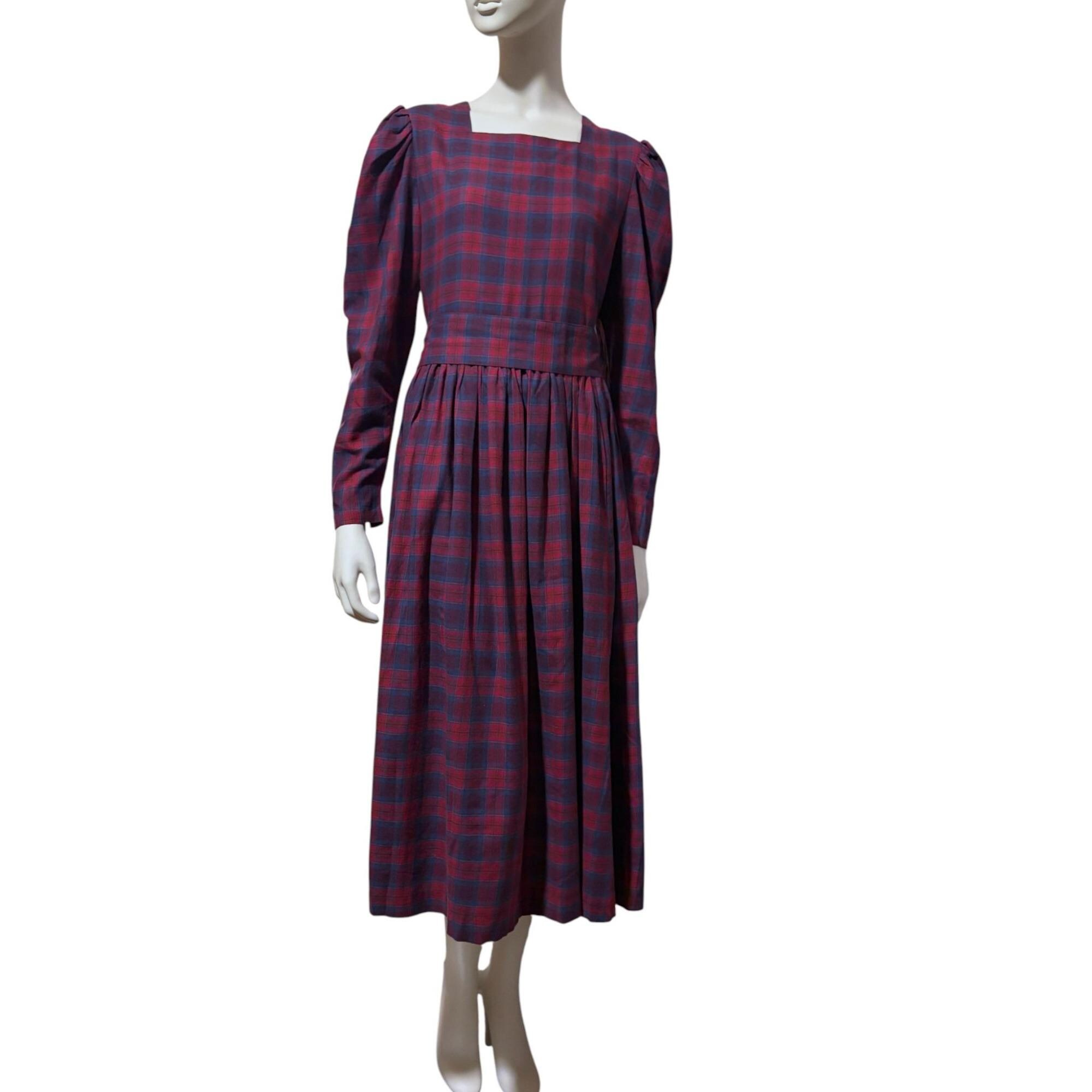 90s Tartan Dress - Etsy