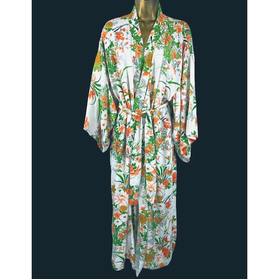 Cheerful Vintage 60s Springtime Daisies Yukata Ki… - image 2