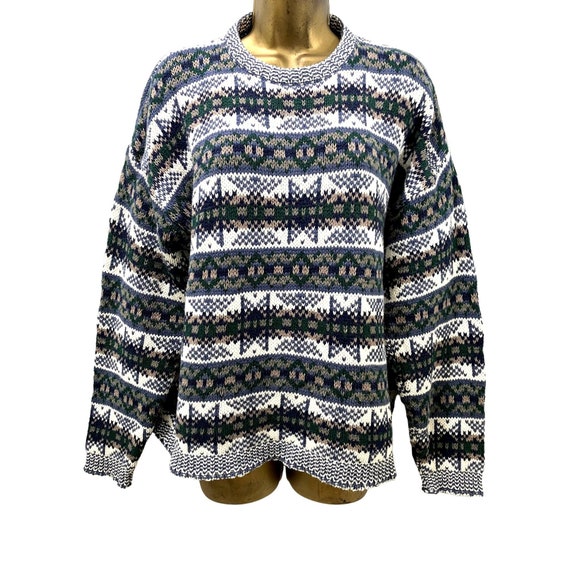 Vintage Cropped Chunky Oversize Sweater Size L So… - image 1