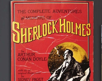 Sherlock Holmes Books & DVD, Greeting Card, Detectionary book of literary detectives and Magnifying Glass