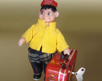 Man With Suitcase Wind-Up Toy