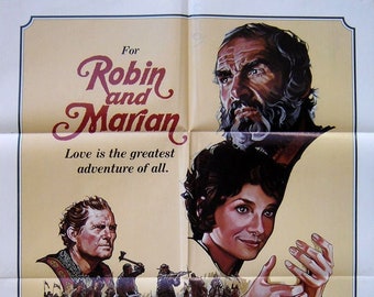 Robin and Marian Original* Movie Poster (1976) PLUS FREE BONUS! The Films of Sean Connery Booklet