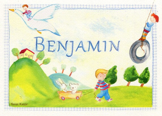 etsy baby name wall art