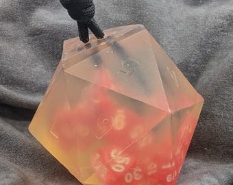 D20 Soap on a Rope with Polyhedral Dice Set, Uncolored, Loot Soap