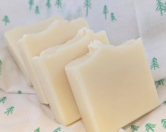 Unscented & Uncolored Bar Soap, 4 oz,  Self Care, Handsoap, Body Bar, Handcrafted
