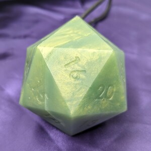 D20 Soap on a Rope Evergreen with Polyhedral Dice Set, Loot Soap, Tabletop RPG Gifts, Fantasy Scents