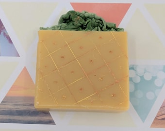Pineapple Bar Soap, 4 oz,  Self Care, Handsoap, Body Bar, Handcrafted