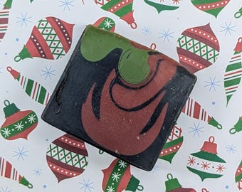 Christmas Coal Bar Soap, 4 oz,  Self Care, Handsoap, Body Bar, Handcrafted