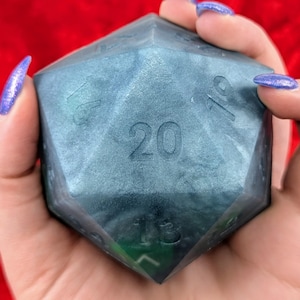 D20 Soap on a Rope Stormy Blue with Polyhedral Dice Set, Loot Soap, Tabletop RPG Gifts, Fantasy Scents