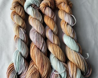 Hilo 100% algodón - Teñido a mano, multicolor, grosor DK - 50 g