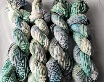 Hilo 100% algodón - Teñido a mano, multicolor, grosor DK - 100 g