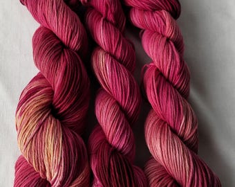 Hilo 100% algodón - Teñido a mano, multicolor, grosor DK - 50 g