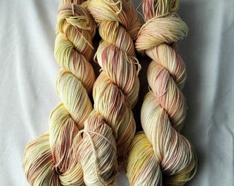 Hilo 100% algodón - Teñido a mano, multicolor, grosor DK - 50 g