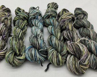 Polyester Glow in the Dark Yarn- Hand dyed - 50g