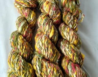 Mezcla de algodón merino hilado a mano y hecho a mano -50g