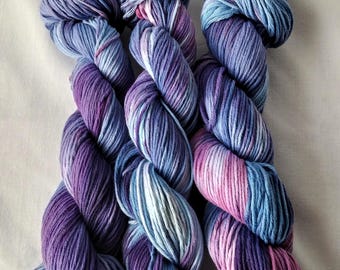 Hilo 100% algodón - Teñido a mano, multicolor, grosor DK - 50 g
