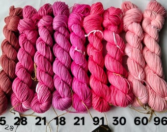 Red Cotton Yarn - Hand dyed DK - 50g