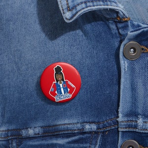 HBCU Barbie Rot & Blau Custom Pin Buttons