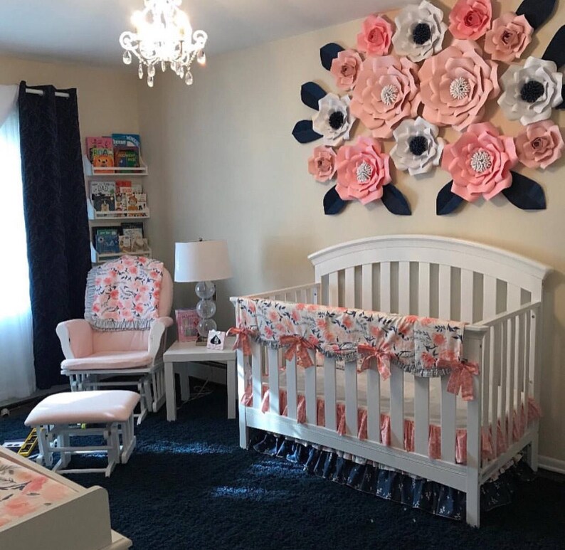 Paper Flowers Nursery Decor Large Paper Flowers Paper Flower Backdrop Giant Paper Flowers Floral Nursery Nursery Bridal Shower