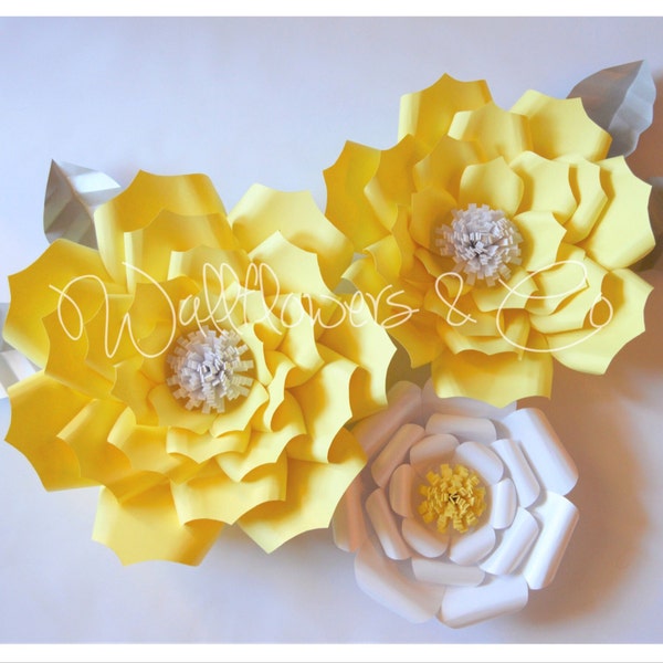 Papier-Blumen - große Papier Blumen - Kindergarten - Geburtstagsparty - Wandkunst - Schlafzimmer Dekor - Wohnkultur