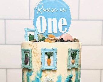 Personalised Acrylic Cake Topper, Hand painted clear topper, Any Occasion, Birthday, Anniversary, Wedding, Baby Shower,