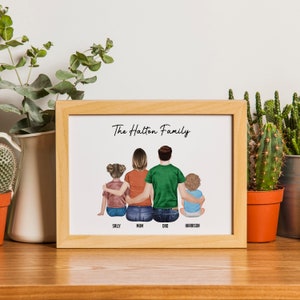 Personalised Family print, Build your own family, Custom Print, Keepsake Gift, housewarming Gift, Birthday Gift,  Family portrait,