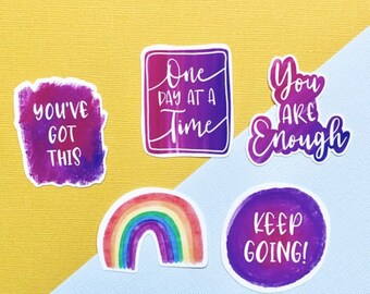 Positivity Stickers, Die-cut stickers, Matt Vinyl Stickers, Laptop Stickers, Journal Stickers, Planner Stickers, Positive Quotes