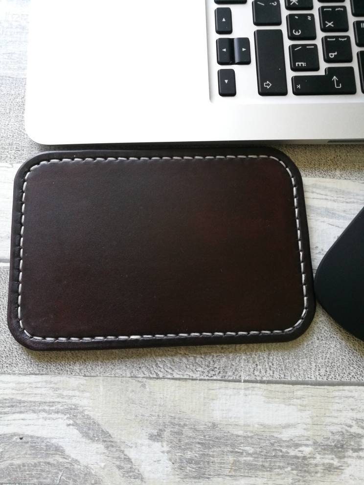 Mousepad Travel Leather Mouse Mat Laptop Leather Mousepad Etsy