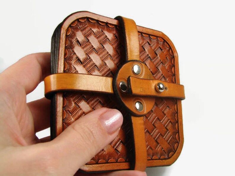 Tooled leather coasters set coffee coasters set set of Etsy