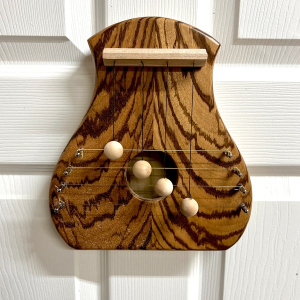 Zebrawood Door Harp | Door Chime | Natural Wooden Door Chime