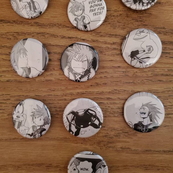 Kingdom Hearts Manga Buttons