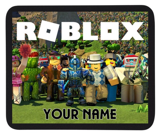 Personalised Custom Name Roblox Gaming Mouse Mat Pad Etsy - how to zoom in on roblox on a laptop