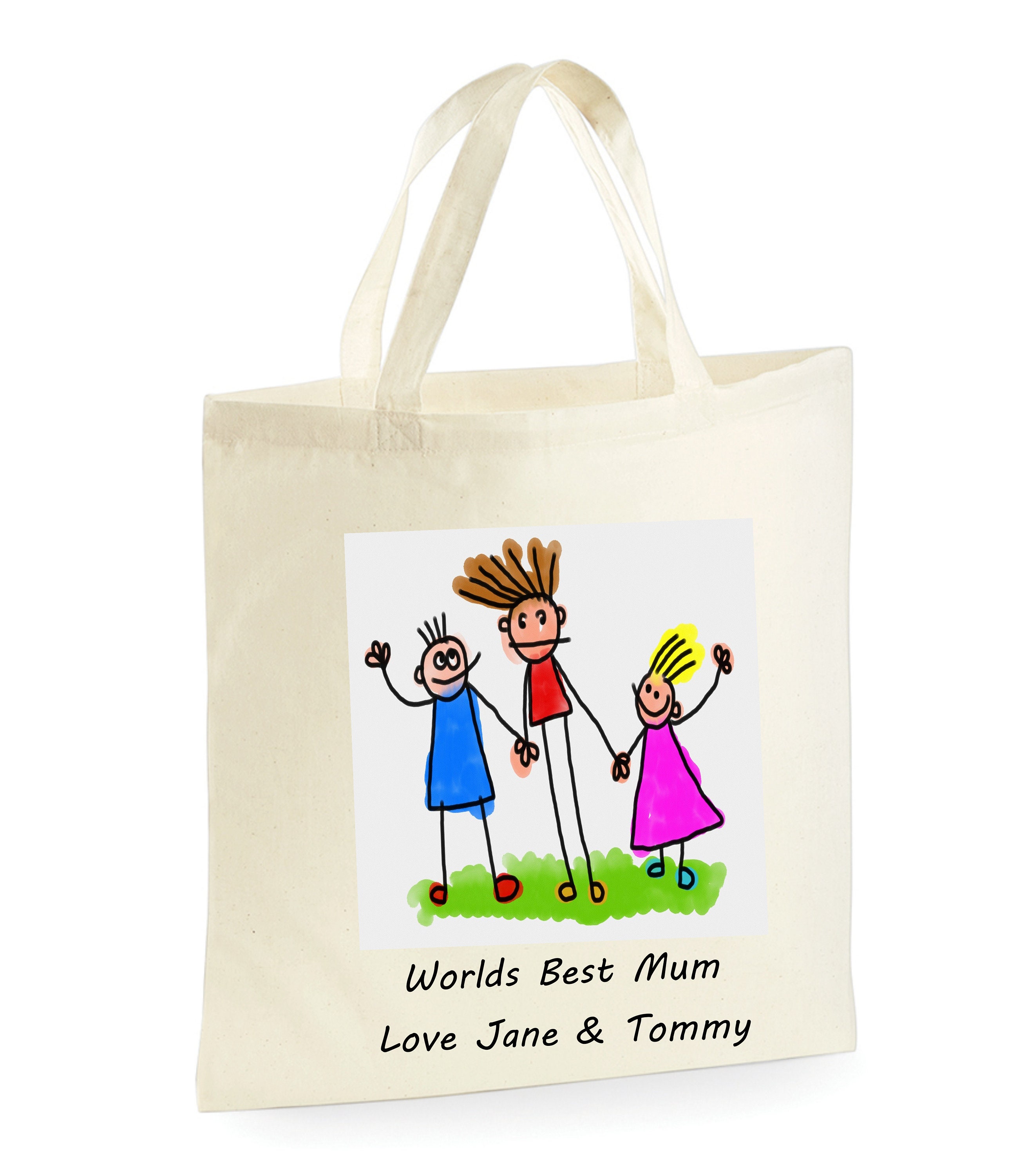 Personalised Printed Tote Bag Your Childs Drawing Image - Etsy UK