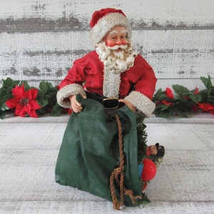 Christmas Decor: 1993 Possible Dreams Santa Claus Figurine with Toy Sack