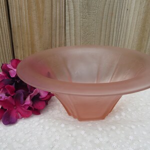 Anchor Hocking Collectible Depression Glass, Frosted Pink Princess Hat Bowl