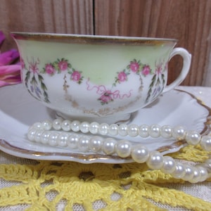 Antique Tea Cup and Saucer, PT Tirschenreuth Germany