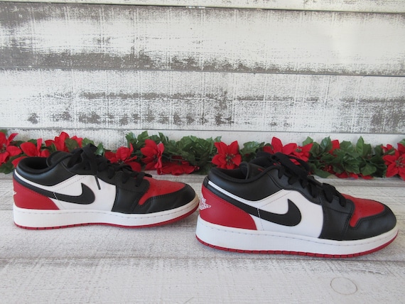 Nike Air Jordan 1 Low Top Sneakers | Red Toe Design - Stylish