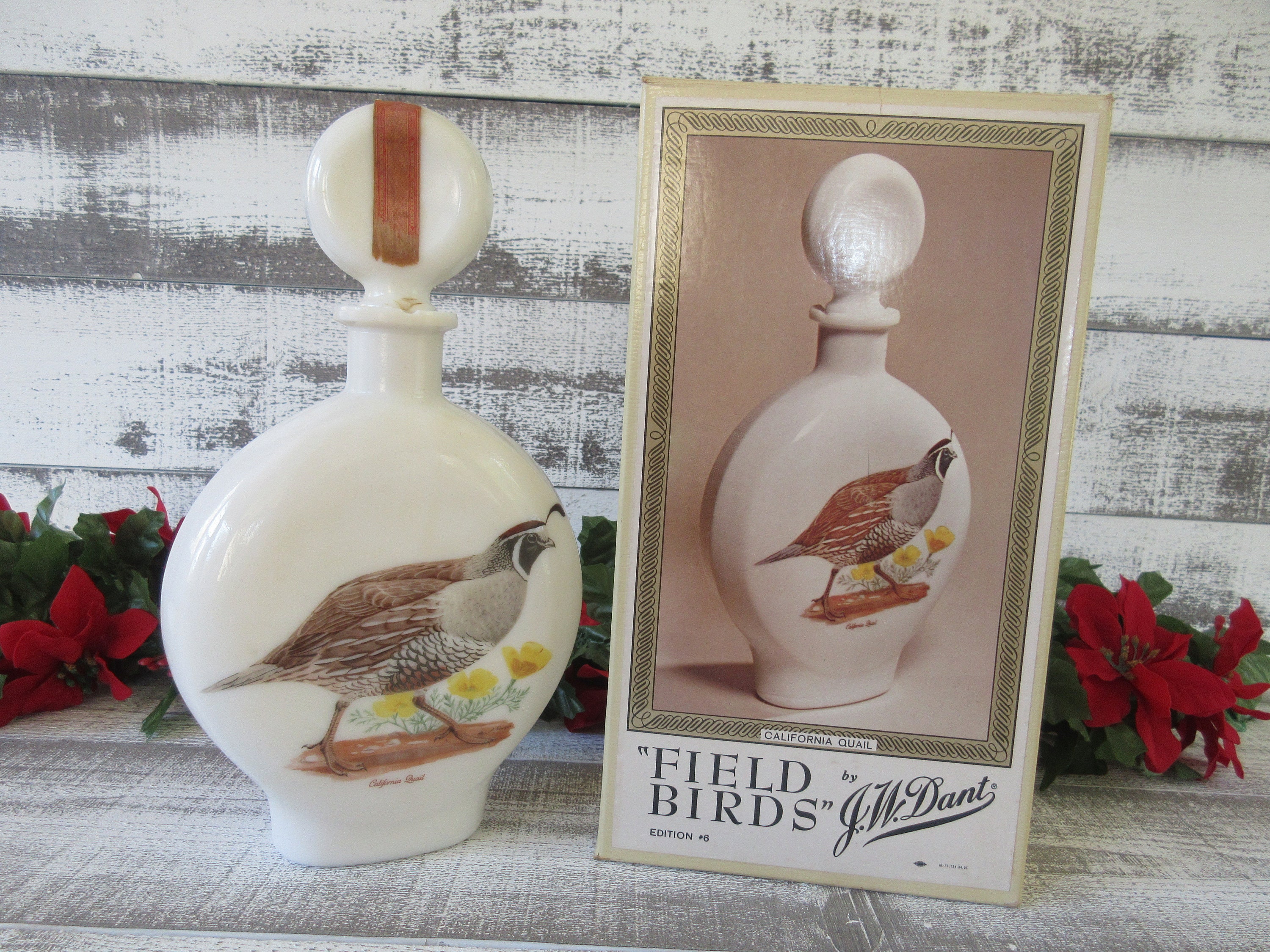 【レア美品】英国製　Quail Pottery★キジ★可愛いトーストラック Canadian Whickey Bottle, J.W. Dants, California Quail - Etsy