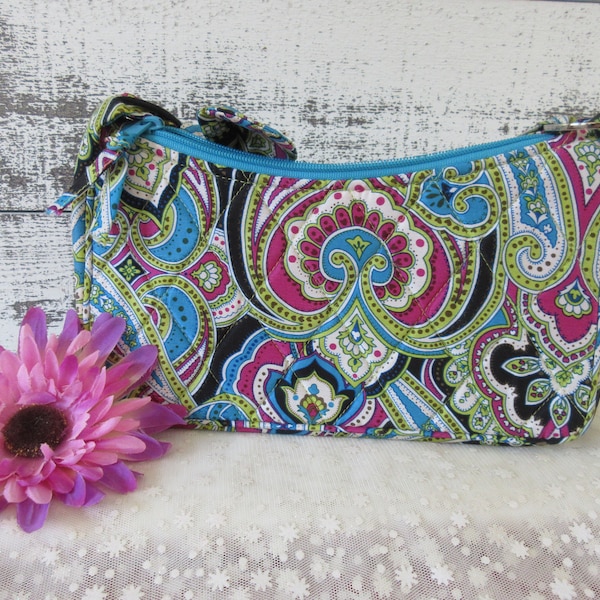 Vera Bradley Small Teal Paisley Handbag