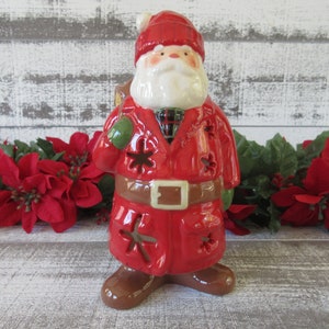 Charming Santa Claus Tea Light Holder - Festive Christmas Decor