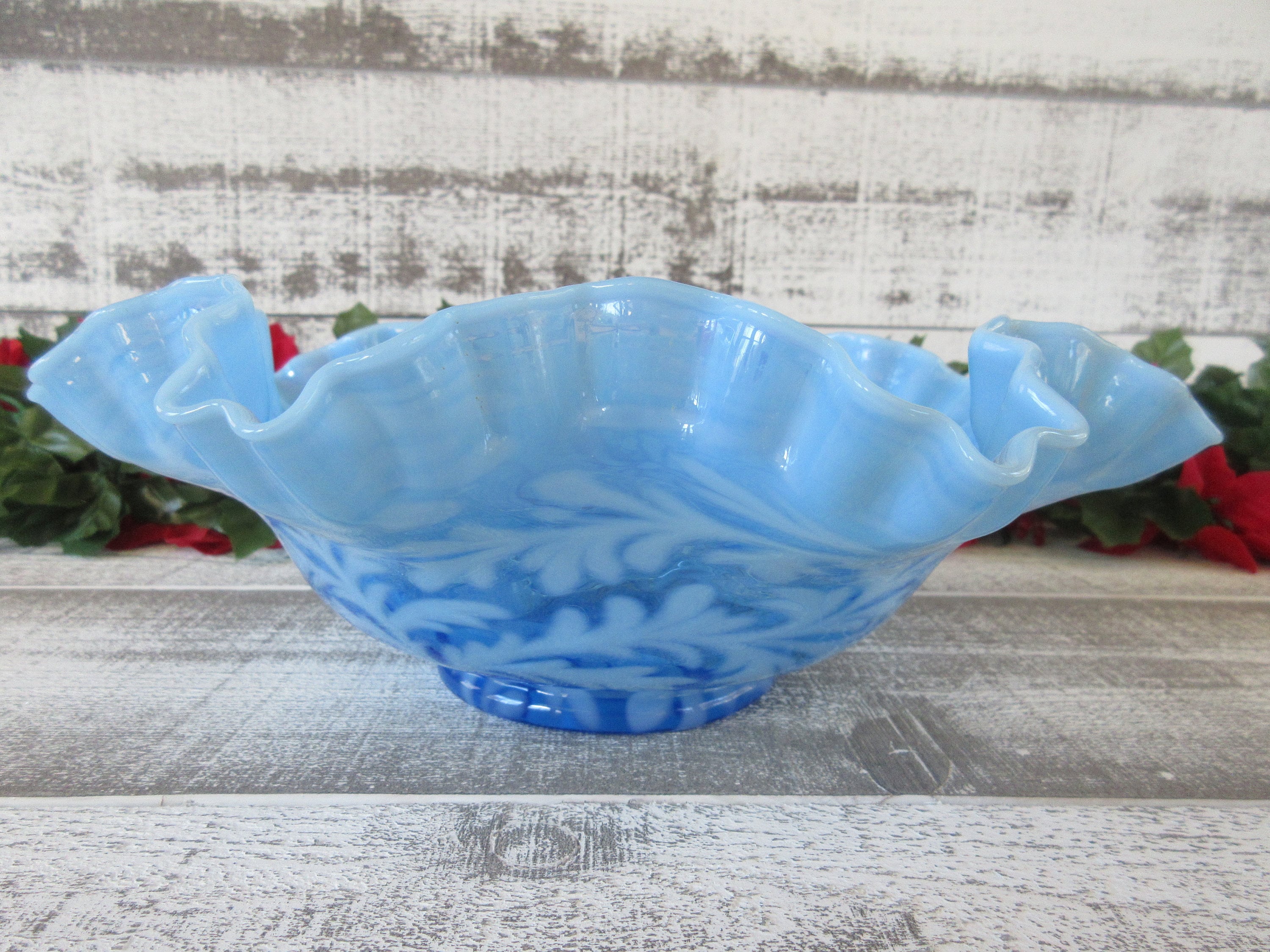 フェントン　バージニアガラス　琥珀色ボウル　デイジー＆ボタン Fenton Daisy and Button Bowl - Etsy