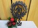 Vintage Cast Iron Trivet, Black With Eagle In Middle of Wreath, Footed On the Bottom, Country Home Decor, Christmas Gift, Gift for Him 