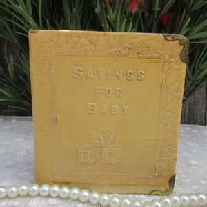 Antique Baby Bank, ABC Saving for Baby Bank