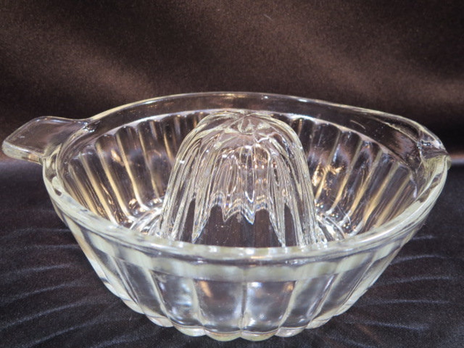 Vintage Clear Glass Juicer Reamer Fruit Juicer Ribbed on Etsy