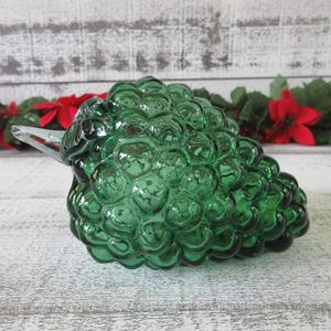 Handcrafted Green Glass Bunch of Grapes - Home Decor Accent