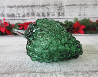 Handcrafted Green Glass Bunch of Grapes - Home Decor Accent